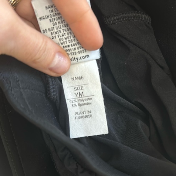 Varsity Black Mesh Detail Shorts. New. Size Youth Medium. Multiple Available. - Picture 6 of 6